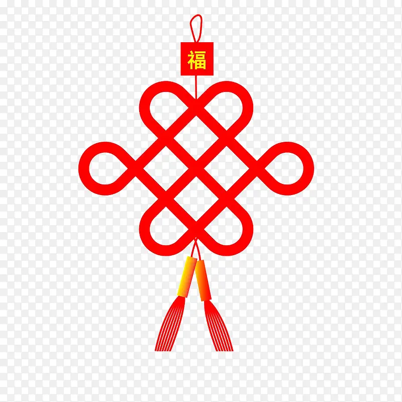 简约喜庆中国结底纹