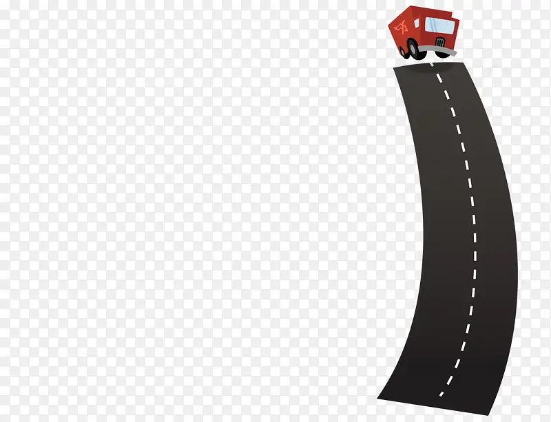 道路卡通公交车