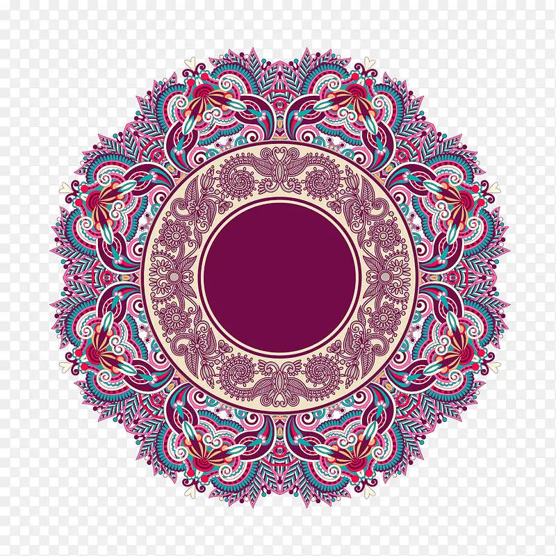 矢量复古花纹底纹
