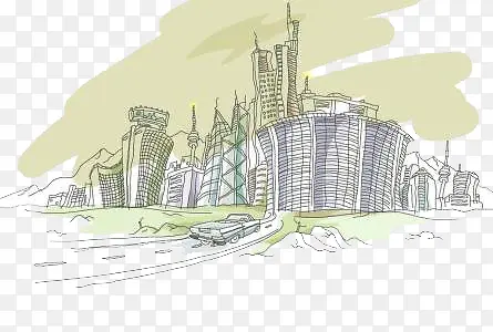 手绘建筑PNG图片素材下载_图片编号qlvlvnnj-免抠素材网