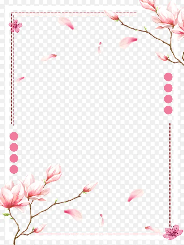 樱花节浪漫樱花装饰边框