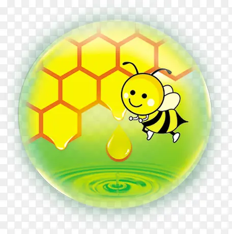 创意黄色蜜蜂蜂巢