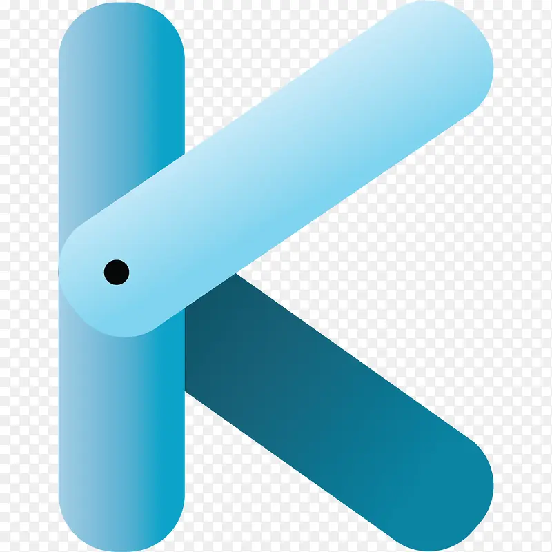 蓝色字母K