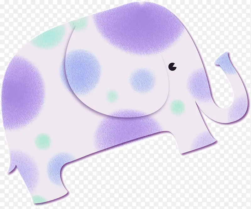 紫色可爱小象