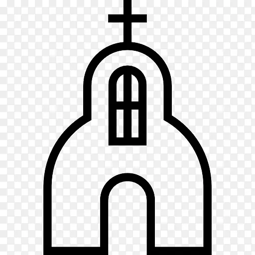 教堂的宗教建筑轮廓图标