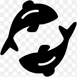 阴阳双鱼图案图标符号设计图形PNG图片素材下载_图片编号qwwvgare-免抠素材网
