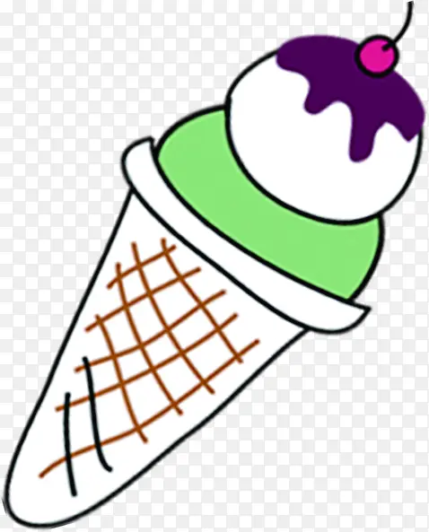 夏日冰淇淋蛋筒卡通