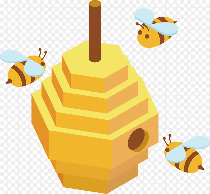 蜜蜂巢穴矢量图