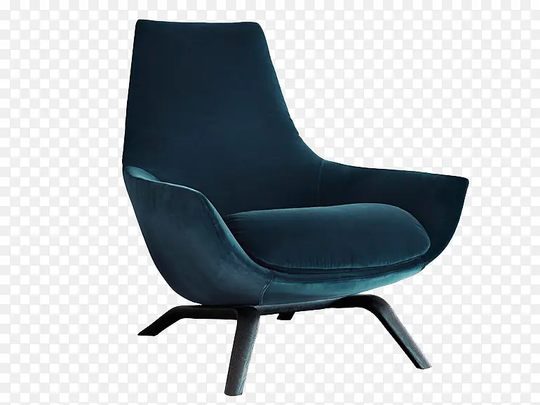 深蓝绿现代单人摇椅