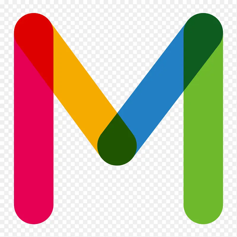 彩色字母M