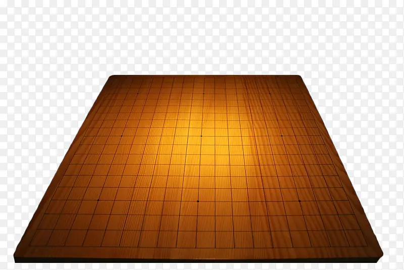 黄色木制围棋棋盘