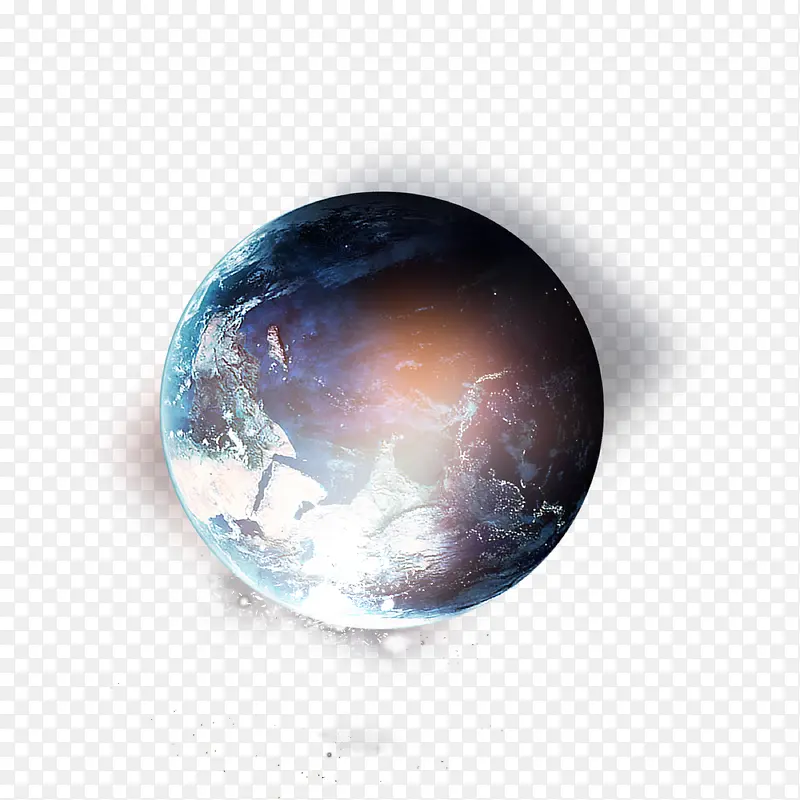 蓝色大气地球星球装饰图案