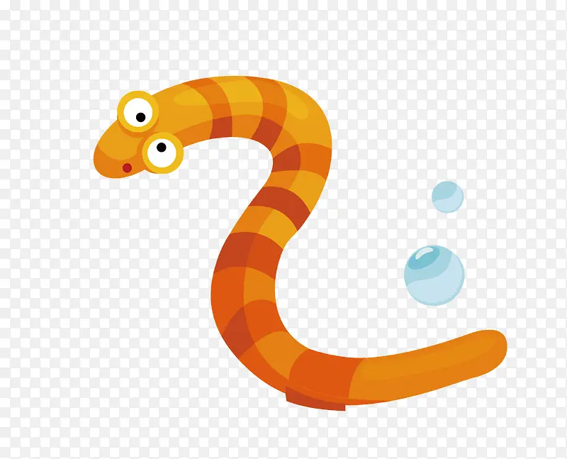 矢量卡通简洁扁平化蛇