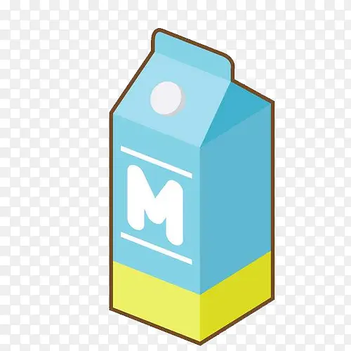 卡通清新风牛奶盒手绘