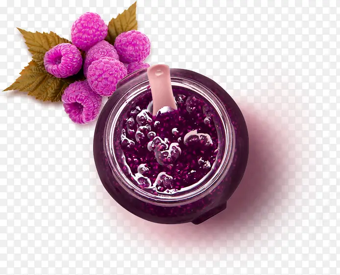 紫色清新果酱装饰图案