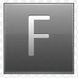 字母F灰色图标