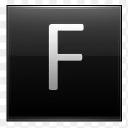 字母F黑色图标