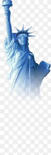 蓝色高清自由女神雕塑