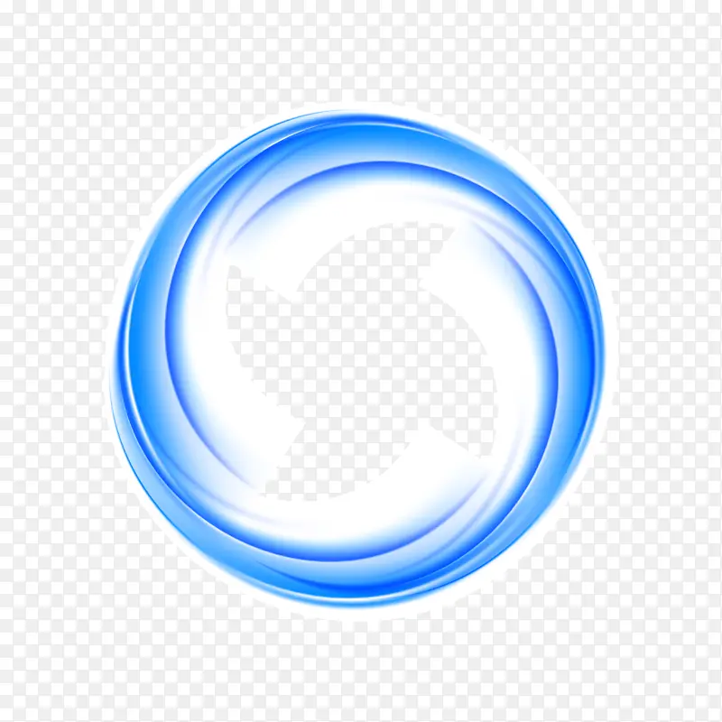 蓝色漩涡矢量圆环