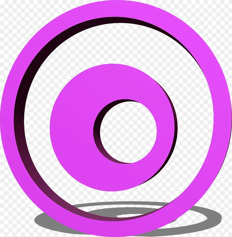 立体阴影紫色圆环