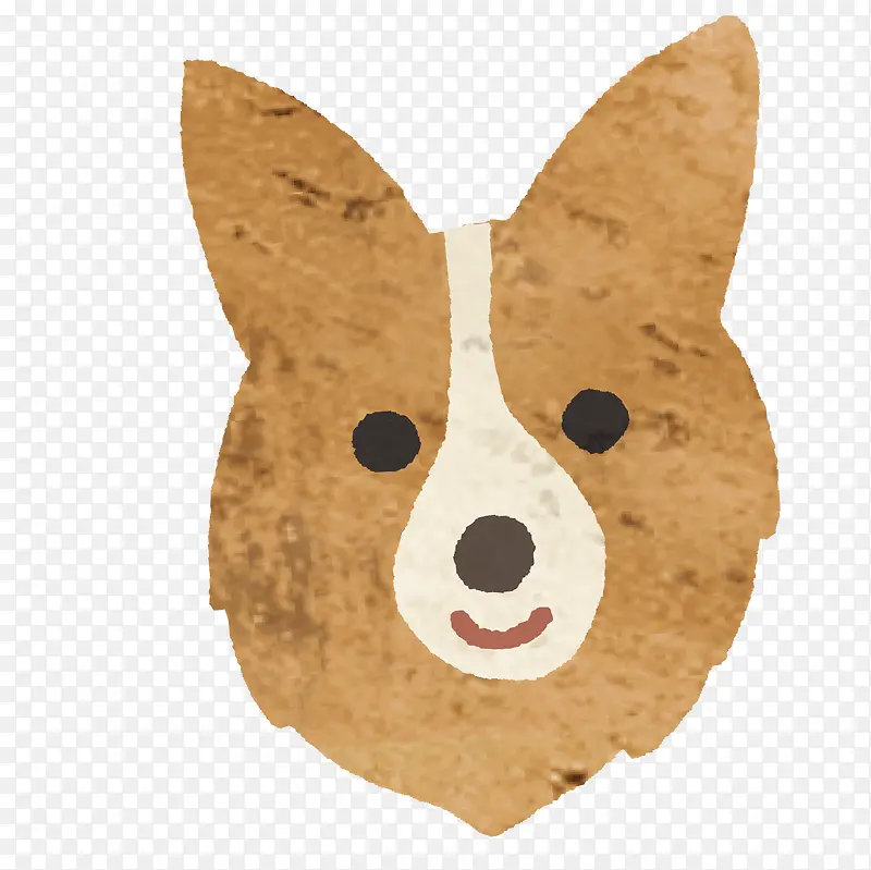 水彩狗狗头像设计