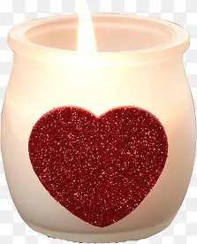 温暖的爱心蜡烛瓷罐