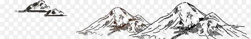手绘的山丘