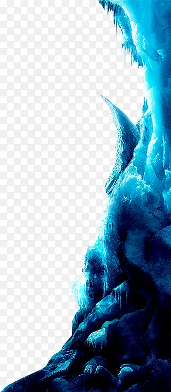 蓝色冰柱背景