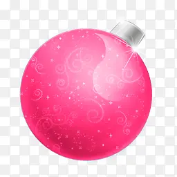 圣诞球粉色图标
