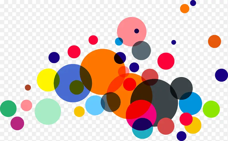 矢量彩色圆点装饰图案