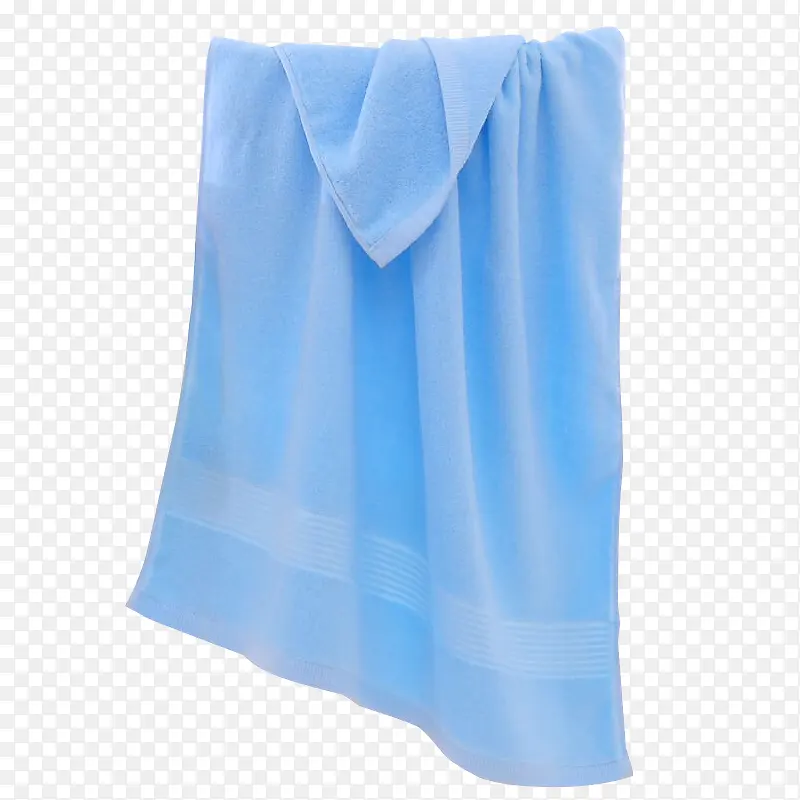 蓝色大浴巾
