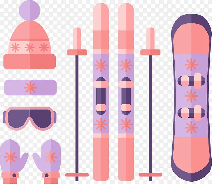 粉色滑雪套装