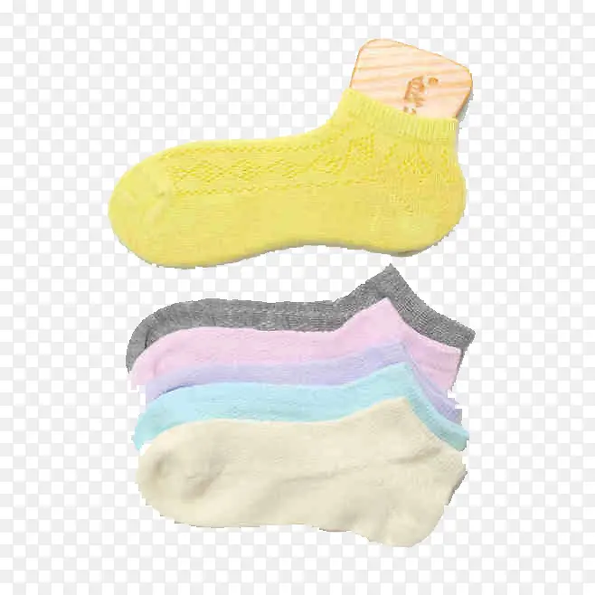 彩色纯色可爱袜子