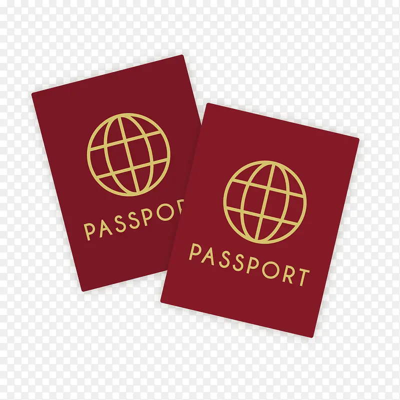 矢量图案素材出国护照