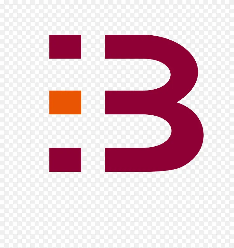 矢量卡通商务科技创意B字母logo