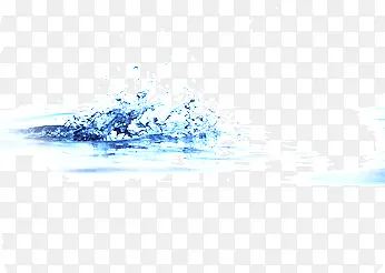 溅水 水影 水面 蓝色