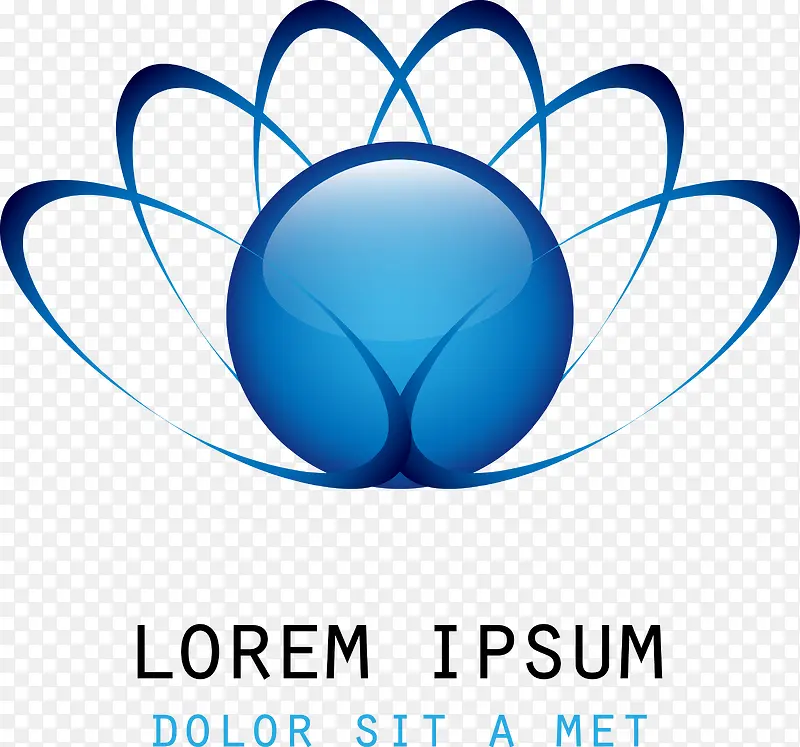 矢量蓝色科技logo图