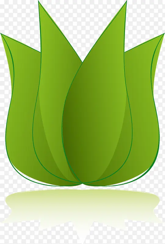 矢量绿色设计创意花朵LOGO图标