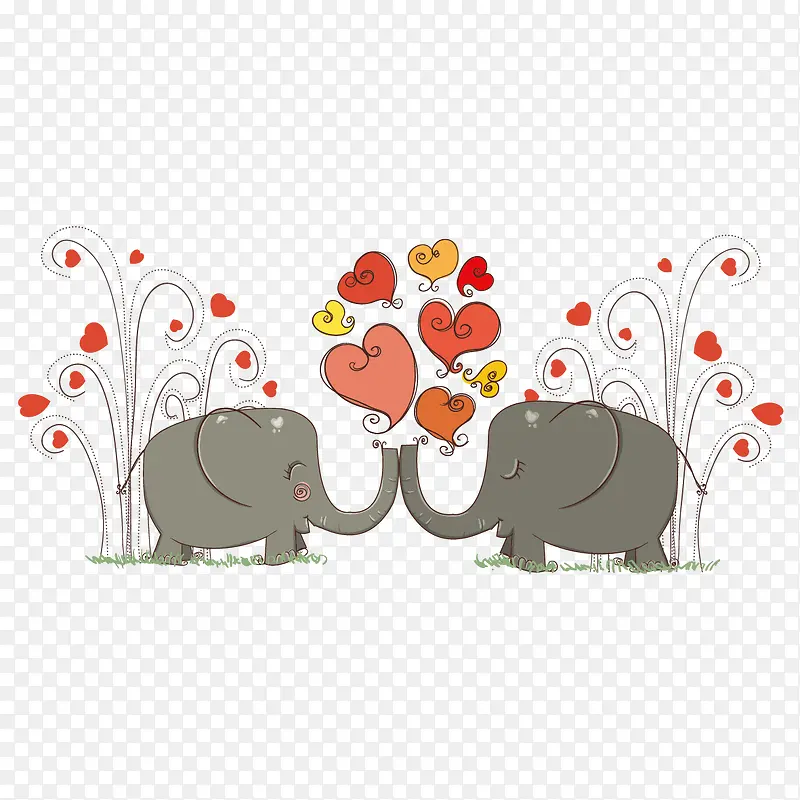 情侣大象