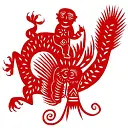 中国年贺新春剪纸图标
