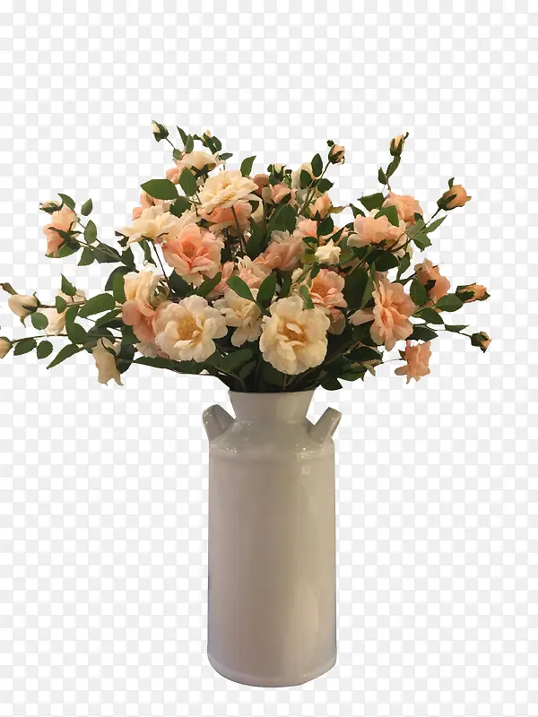 花瓶粉红插花