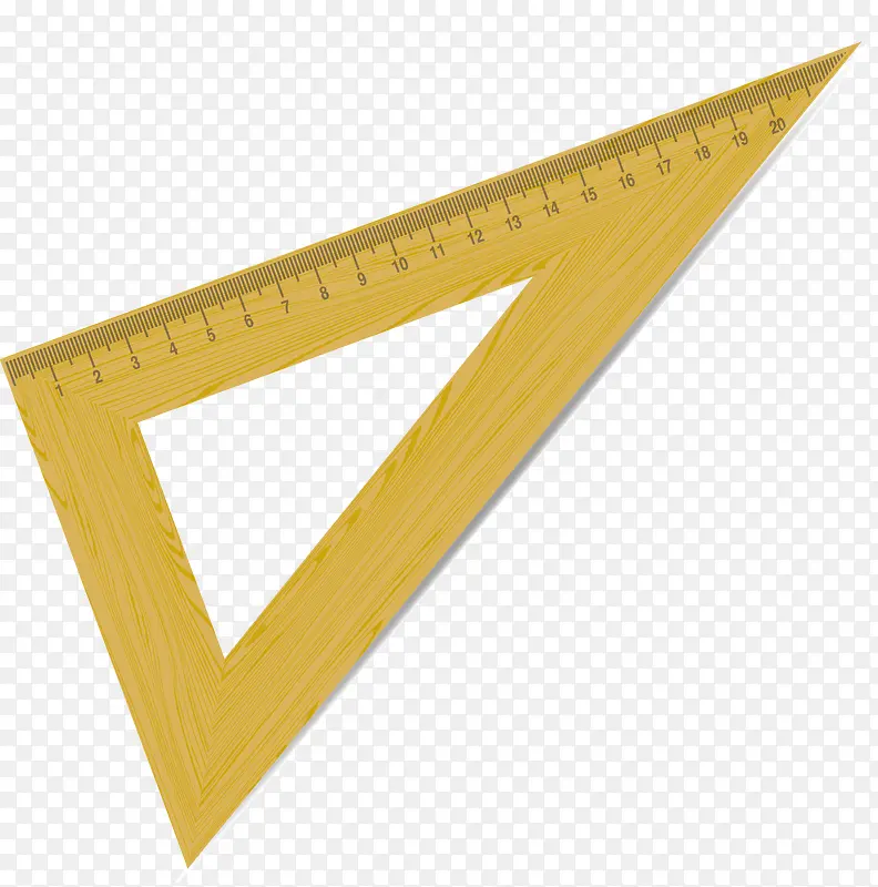 黄色三角板绘画数学几何