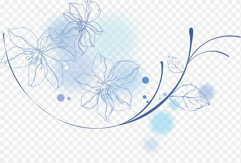 潮流花开半圆