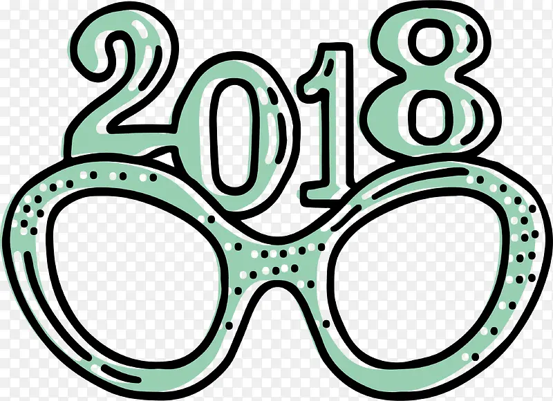 绿色2018数字眼镜