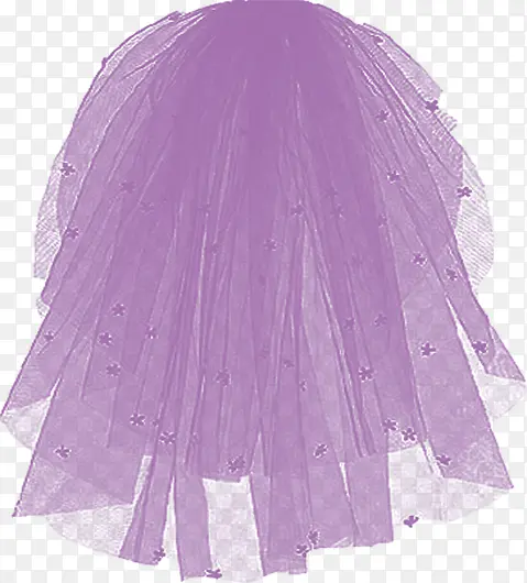紫色浪漫新娘头纱