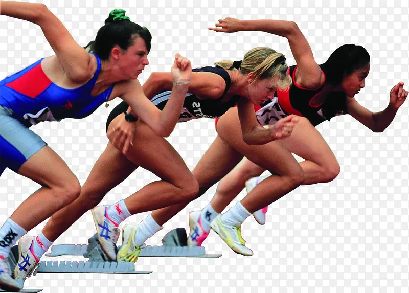 体育画册奔跑的女运动员