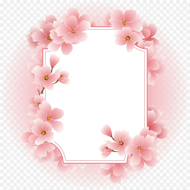 手绘花朵边框
