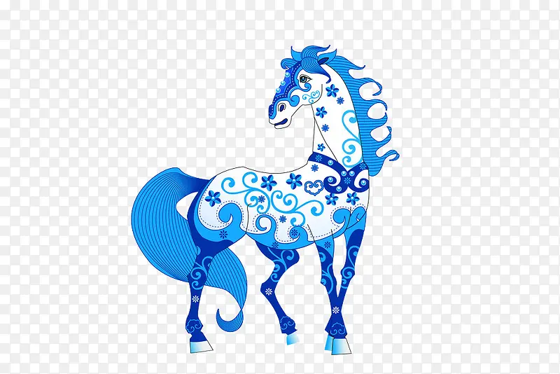 蓝色小马匹