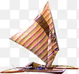 一只棕色帆船