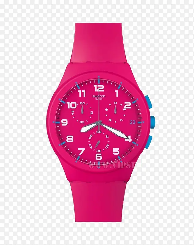 粉色计时女士手表
